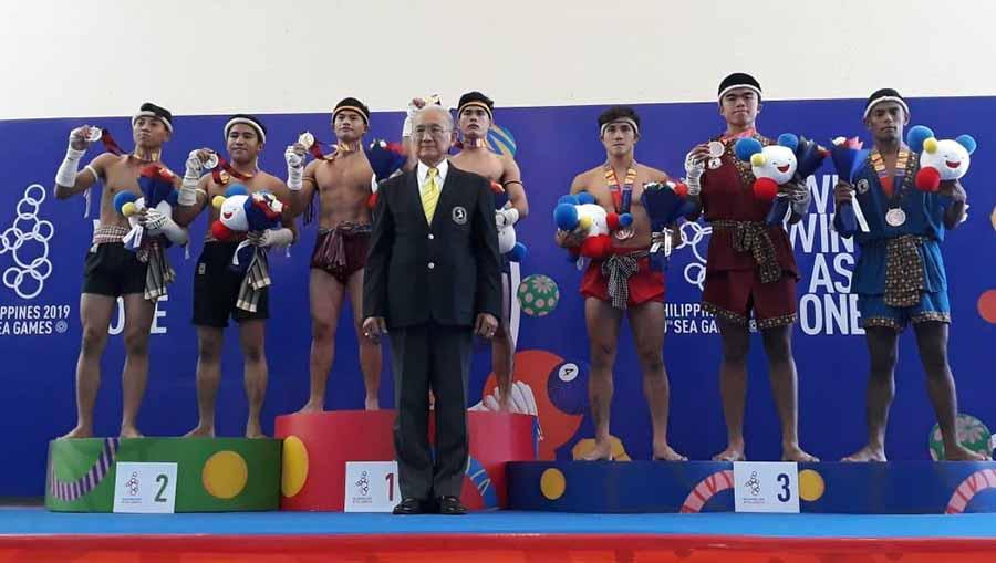 Kapten Persija Jakarta U-16, Muhammad Uchida Sudirman, meraih medali perunggu di cabang olahraga muaythai di ajang SEA Games 2019 Filipina. Copyright: Media Persija