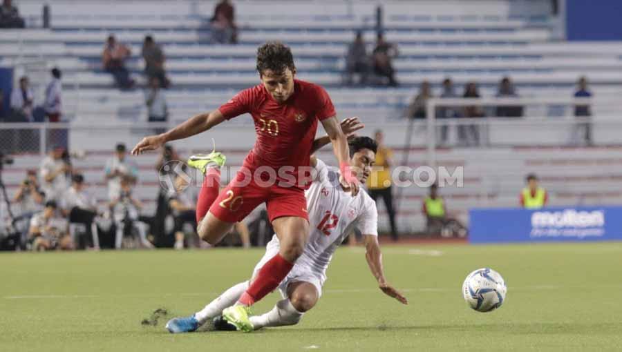 Osvaldo Haay menjadi salah satu pemain Timnas Indonesia U-23 yang kerap dijaga ketat pertahanan Myanmar sepanjang semifinal SEA Games 2019.