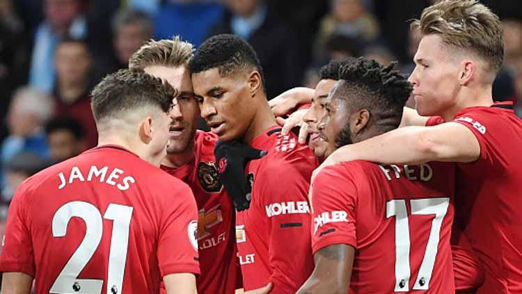 Manchester United unggul atas Manchester CIty dalam pertandingan Liga Inggris 2019-2020 pekan ke-16 di Etihad Stadium Copyright: Michael Regan/GettyImages