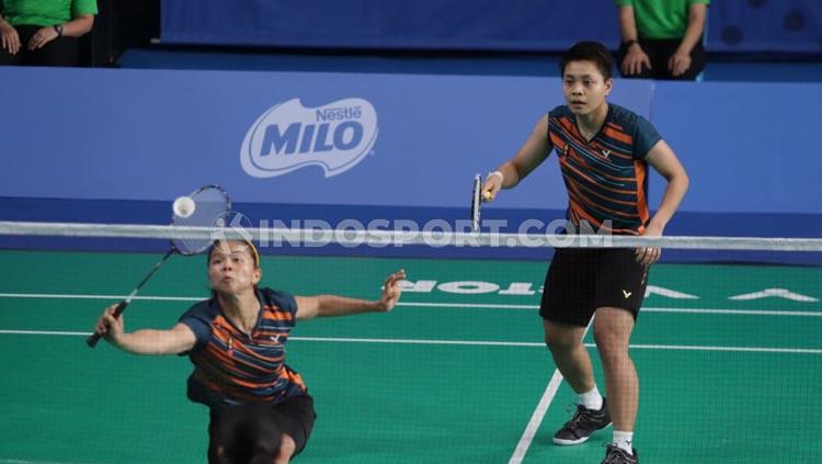 Ganda putri Indonesia, Greysia Polii/Apriyani Rahayu menang 21-18 dan 21-19 atas Vivian Hoo/Yap Cheng Wen asal Malaysia di semifinal SEA Games 2019.