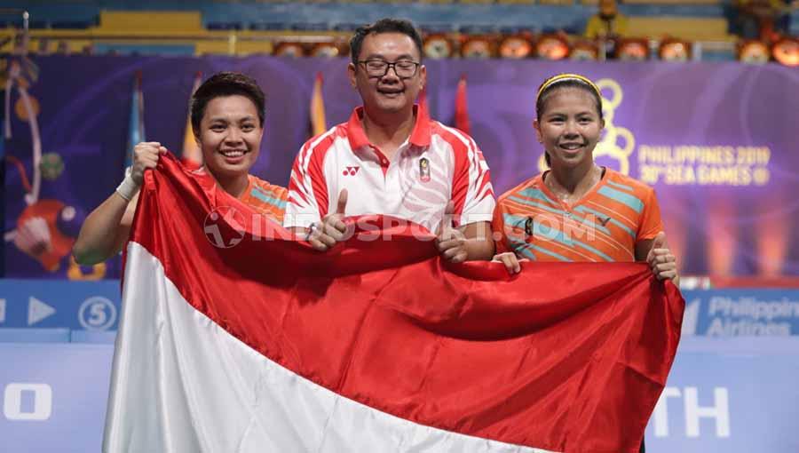 Pasangan Ganda putri Indonesia, Greysia Polii/Apriyani Rahayu berhasil mengalahkan pasangan Ganda putri Malaysia Chayanit Chaladchalam/Phataimas Muenwong dengan skor 21-3 dan 21-18 di final SEA Games 2019.