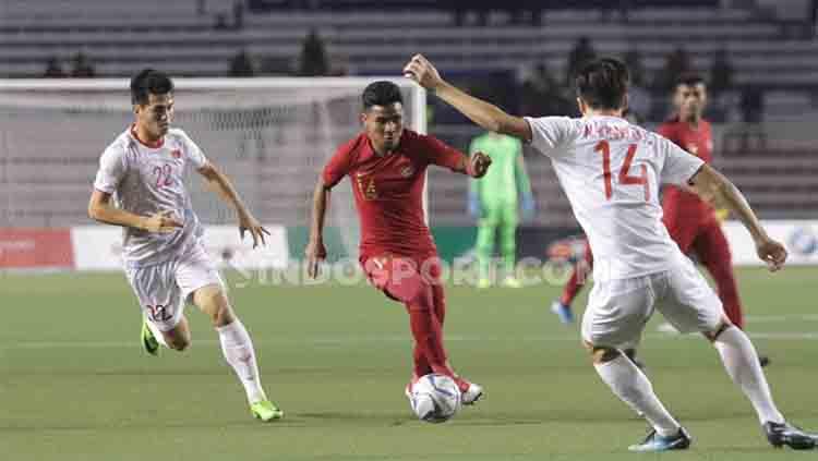 Pertandingan Timnas Indonesia U-23 vs Vietnam di SEA Games 2019.
