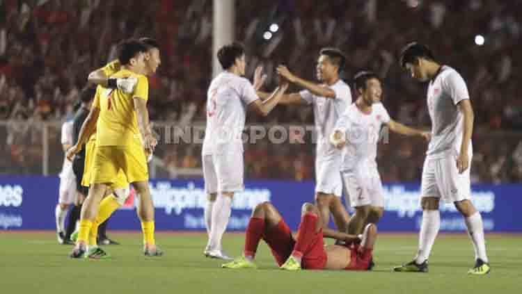 Timnas Vietnam U-23 diguyur bonus fantastis setelah berhasil mengalahkan Indonesia di babak final sepak bola SEA Games 2019 dan meraih medali emas. - INDOSPORT