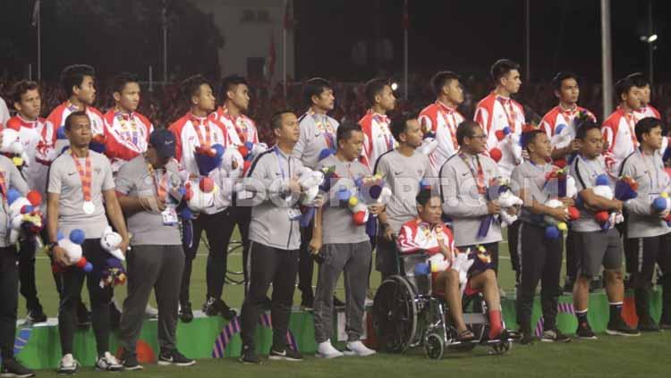 Timnas Indonesia U-23 gagal mewujutkan target meraih medali emas di SEA Games 2019. Skuat Garuda Muda dikalahkan Vietnam dengan skor telak 3-0. - INDOSPORT