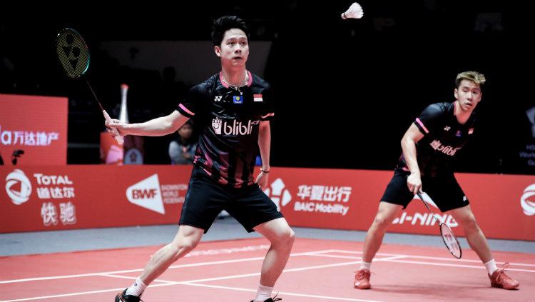 Selebrasi terlalu berlebihan ketika wakilnya berhadapan dengan Kevin Sanjaya/Marcus Gideon, pelatih China kena karma.