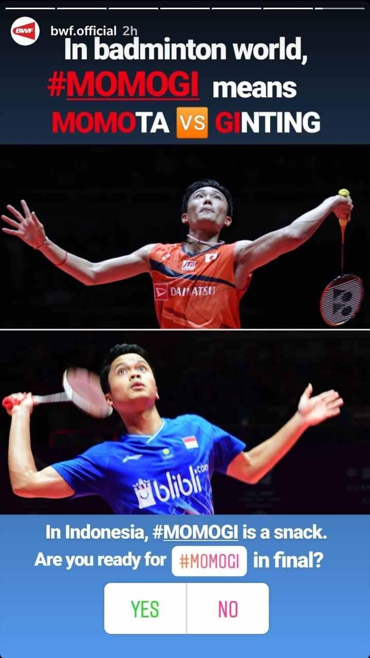 Kento Momota dan Anthony Sinisuka Ginting yang akan berhadapan di final BWF World Tour Finals 2019. Copyright: bwf.official