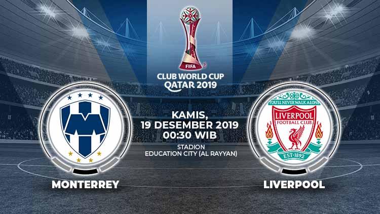 Prediksi pertandingan Piala Dunia Antar Klub antara Monterrey vs Liverpool.