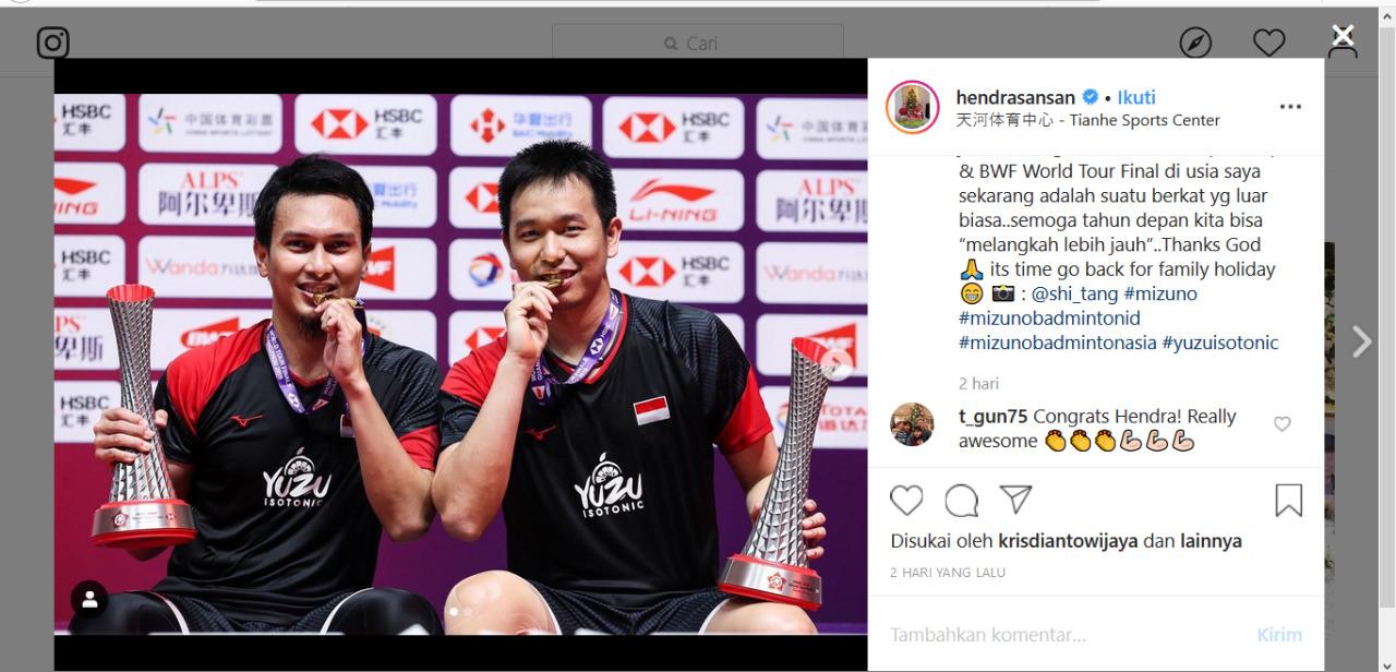 Postingan Hendra Setiawan Copyright: Instagram/Hendrasansan