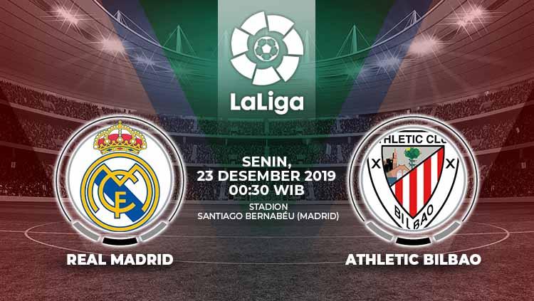 Berikut prediksi pertandingan LaLiga Spnyol 2019-2020 pekan ke-18 antara Real Madrid vs Athletic Bilbao. - INDOSPORT