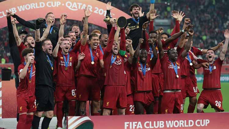 Klub Liga Inggris Liverpool sukses menjuarai Piala Dunia Antarklub usai mengalahkan Flamengo 1-0 di babak final, Minggu (22/12/19) dini hari WIB. - INDOSPORT