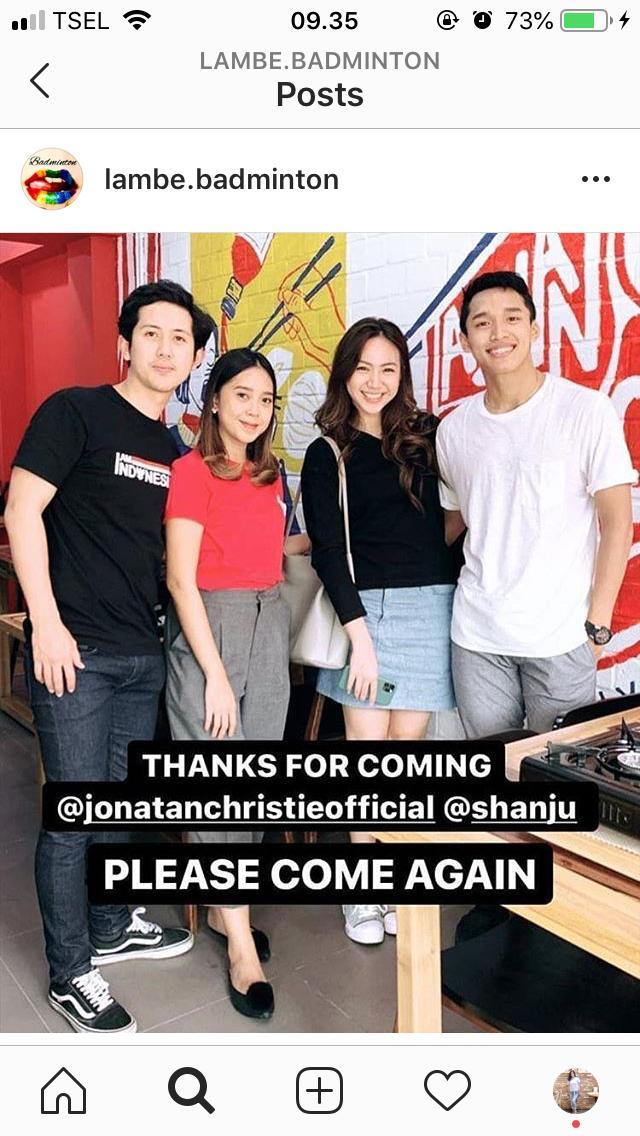 Jonatan Christie dan Shanju eks JKT 48 Copyright: Instagram