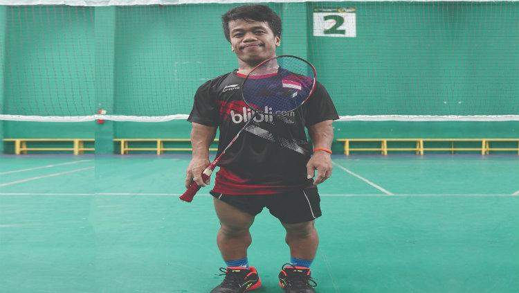 Atlet para badminton Indonesia, Dimas Triaji, memiliki tekad untuk bisa meraih medali emas di ASEAN Para Games 2020 dan bertemu dengan pebulutangkis Anthony Sinisuka Ginting. - INDOSPORT