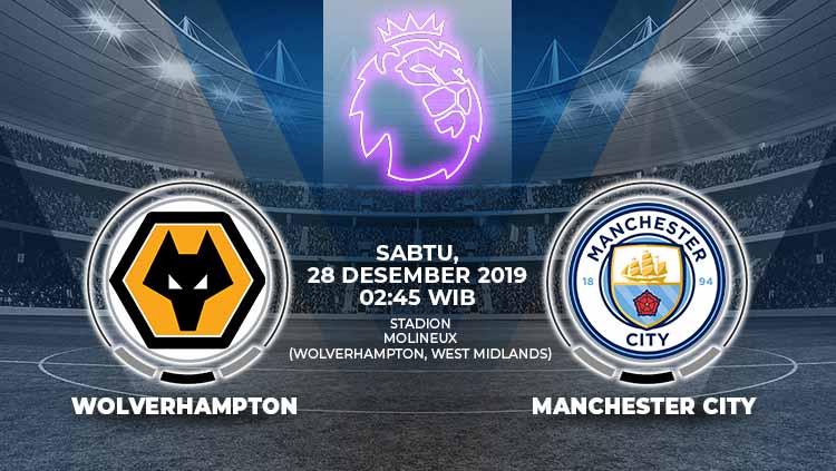 Pertandingan antara Wolverhampton Wanderers vs Manchester City.