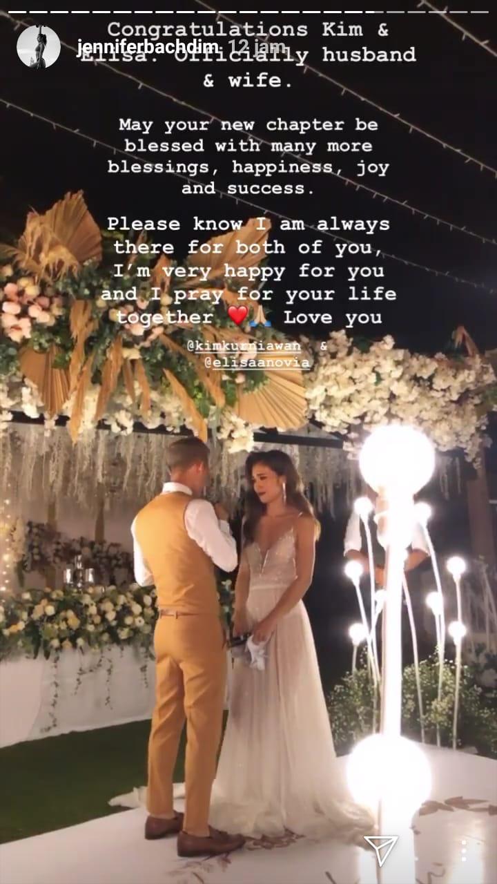 Pesan Cinta Jennifer Bachdim untuk Kim Jeffrey Kurniawan yang baru melepas masa lajang Copyright: instagram.com/jenniferbachdim