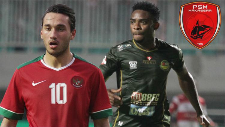 Dua striker naturalisasi, Osas Saha dan Ezra Walian kemungkinan akan bertarung di lini depan PSM Makassar pada Liga 1 2020 mendatang. Copyright: INDOSPORT