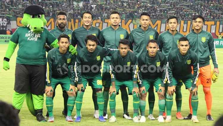 Skuat Persebaya saat laga Persis Copyright: Fitra Herdian/INDOSPORT