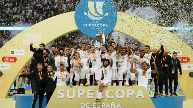 Situasi pertandingan Piala Super Spanyol antara Real Madrid vs Atletico Madrid Copyright: Twitter @realmadrid