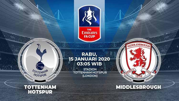 Berikut prediksi pertandingan Piala FA 2019-2020 antara Tottenham Hotspur vs Middlesbrough, Rabu (15/01/20) WIB - INDOSPORT