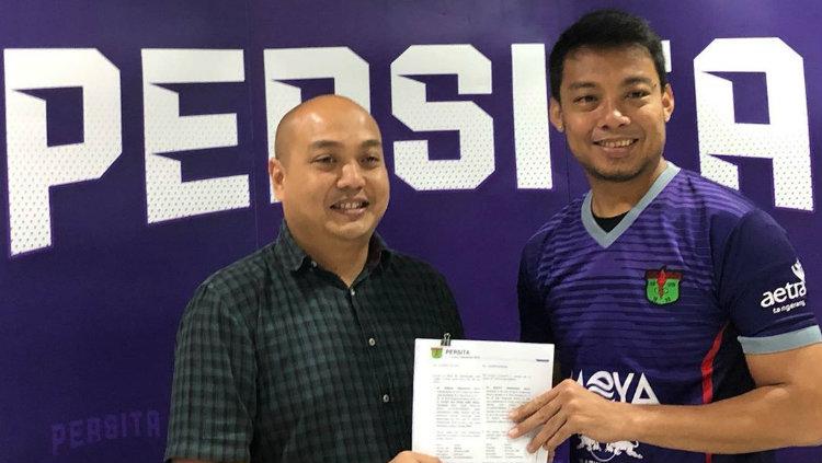 Hamka Hamzah resmi bergabung klub Liga 1 Persita Tangerang. Copyright: Instagram/Hamka Hamzah