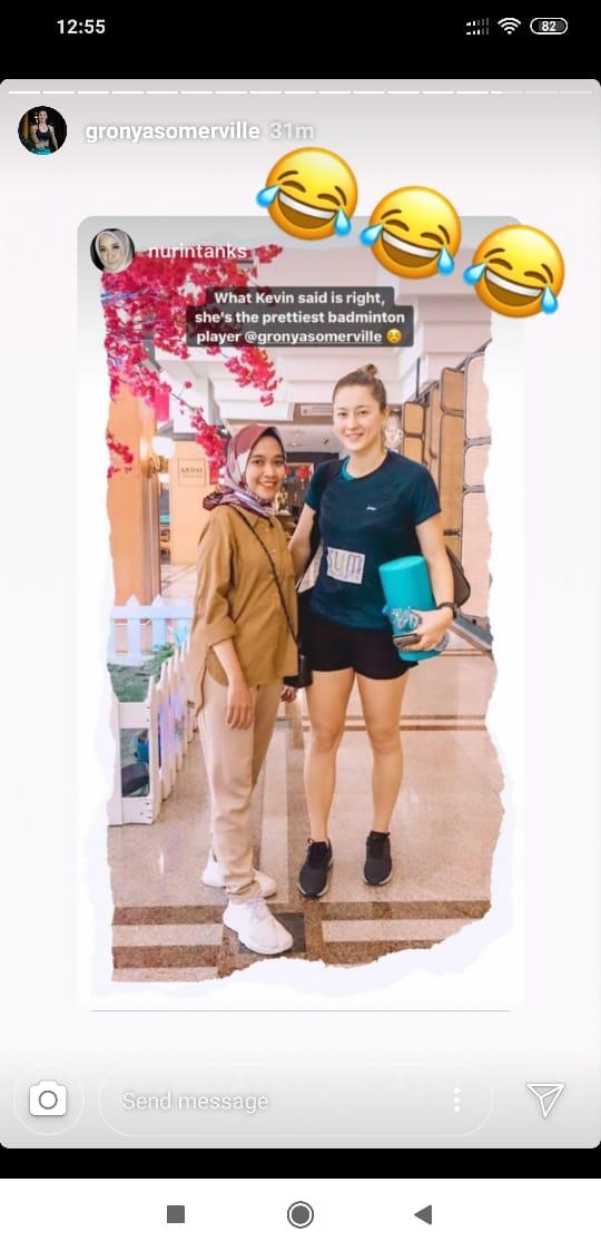 Netizen Bawa Nama Kevin Sanjaya, Gronya Somerville Langsung Semringah Copyright: instagram.com/gronyasomerville