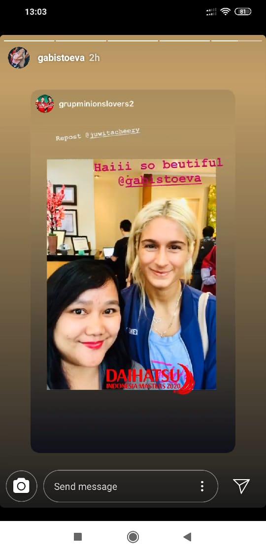 Ikut Indonesia Masters, Netizen Langsung Kepincut dengan Kecantikan Mantan Marcus Gideon Copyright: instagram.com/gabistoeva