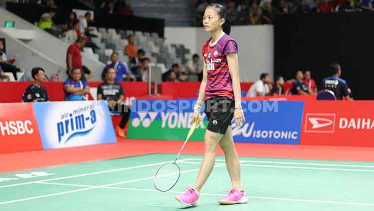 Pebulutangkis tunggal putri Indonesia, Fitriani, kalah dari wakil Cnhin, Han Yue, pada babak pertama Indonesia Masters 2020 di Istora Senayan, Rabu (15/01/20).