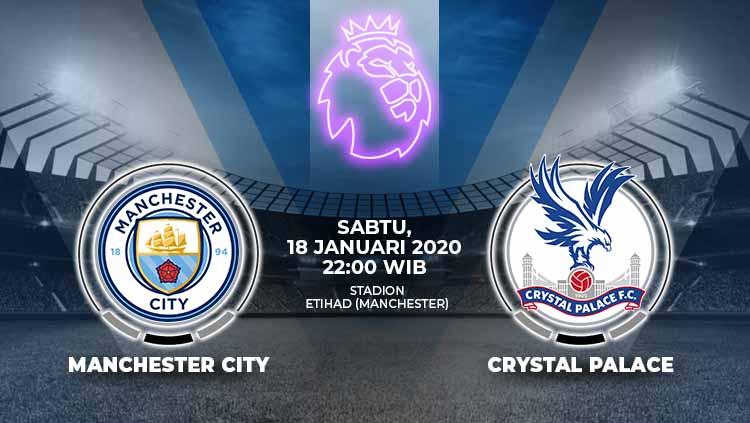 Pertandingan antara Manchester City vs Crystal Palace (Liga Primer).