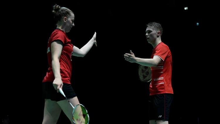 Ganda campuran Prancis, Thom Gicquel/Delphine Delrue, absen di Orleans Masters 2023. Foto: Getty Images/Matt Roberts.