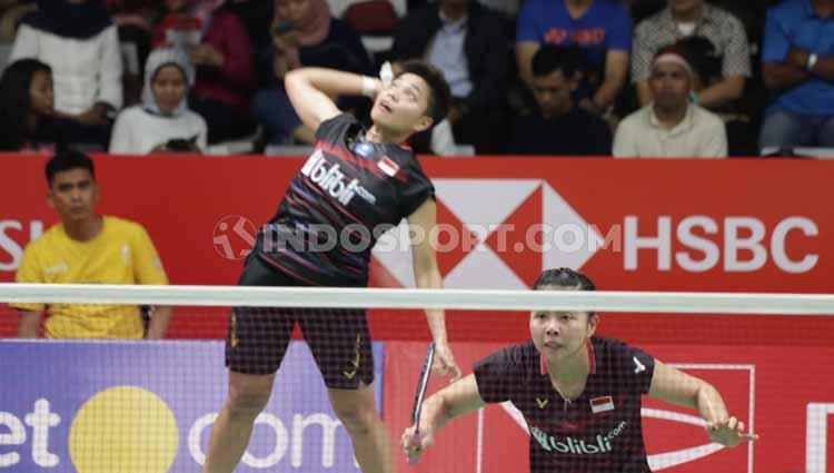 Greysia Polii/Apriyani Rahayu menghadapi Rachel Honderich/Kristen Tsai asal Denmark di babak kedua Indonesia Masters 2020.