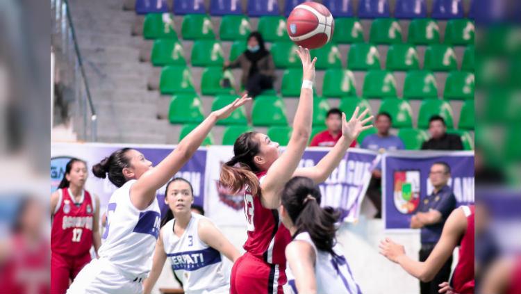 Pertandingan Scorpio Jakarta vs Merpati Bali pada turnamen pra musim Srikandi Cup 2020.