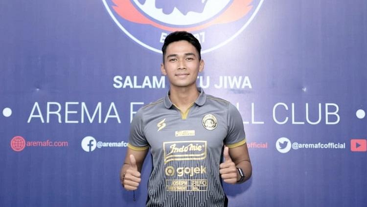 Bek Arema FC, Bagas Adi Nugroho, buka suara soal kekuatan Persita jelang duel mereka di Liga 1, Sabtu (17/12/22). - INDOSPORT