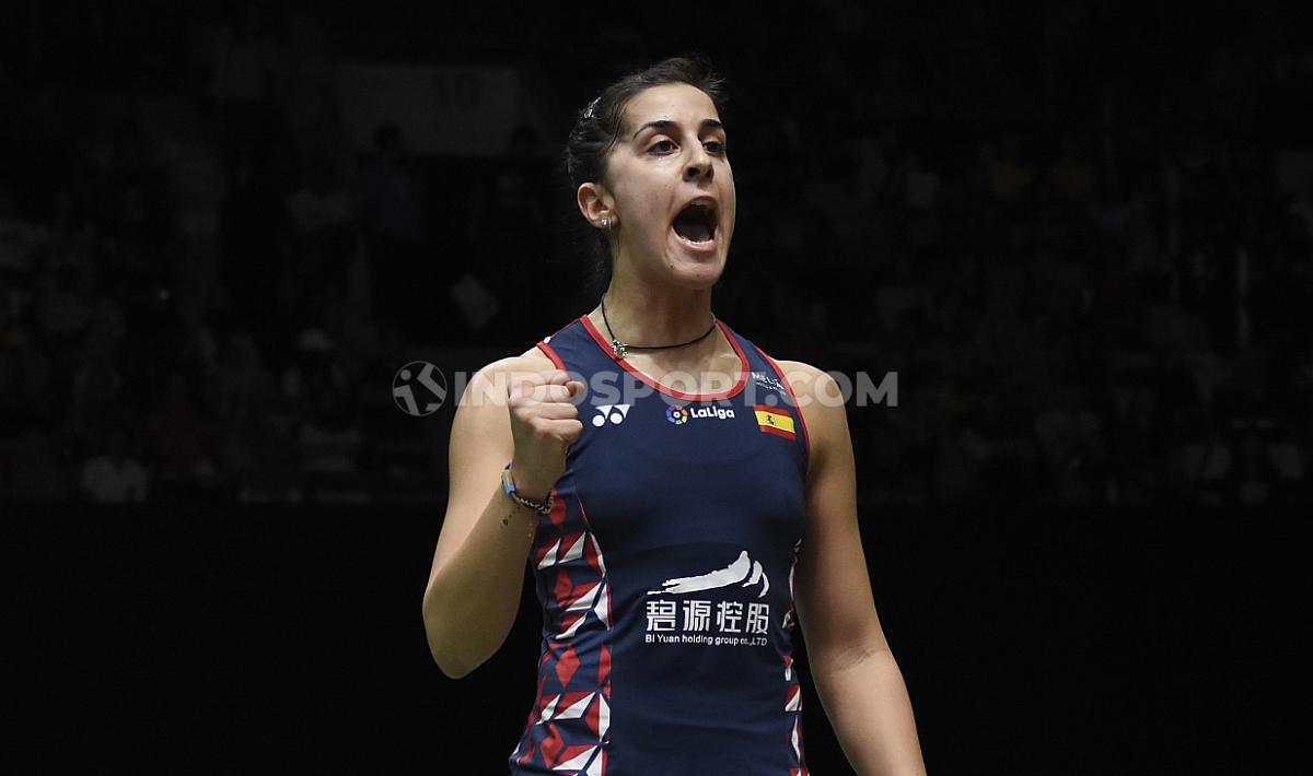 Carolina Marin sukses melaju ke semifinal Denmark Open 2020 usai mengalahkan jagoan Amerika Serikat, Zhang Beiwen, - INDOSPORT