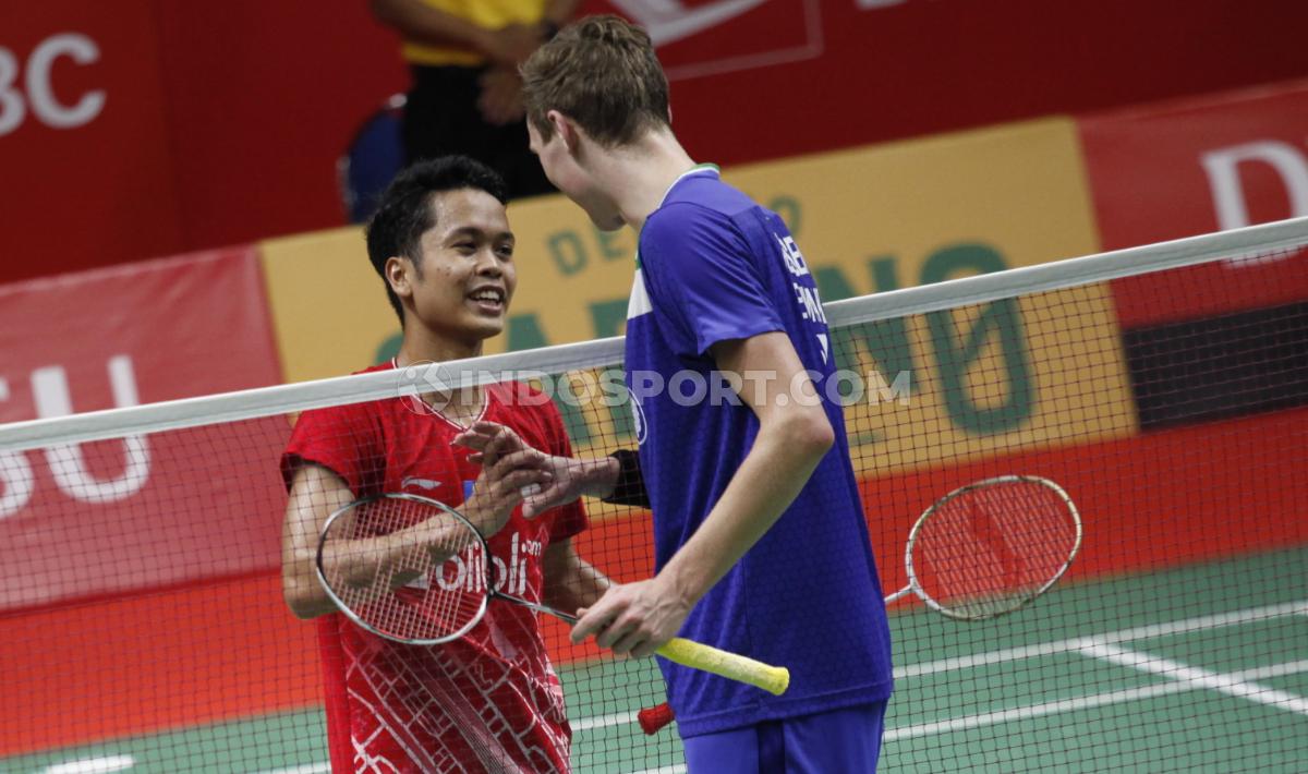 Anthony Sinisuka Ginting dan Viktor Axelsen akan bersua di BWF World Tour Finals 2023 hari ini.