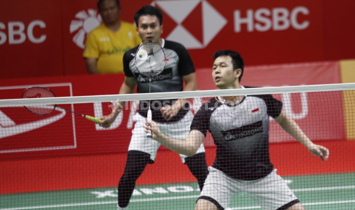 Inilah momen saat pasangan Mohammad Ahsan/Hendra Setiawan sukses permalukan duet Lee Yong-dae/ Yoo Yeon-seong di final Asian Games 2014.