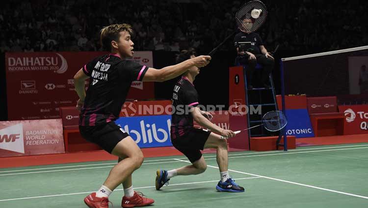 Kejadian tak terduga pernah menghiasi laga Kevin Sanjaya/Marcus Gideon vs Choi Solgyu/Seo Seung Jae di babak kedua Kejuaraan Dunia 2019 lalu.