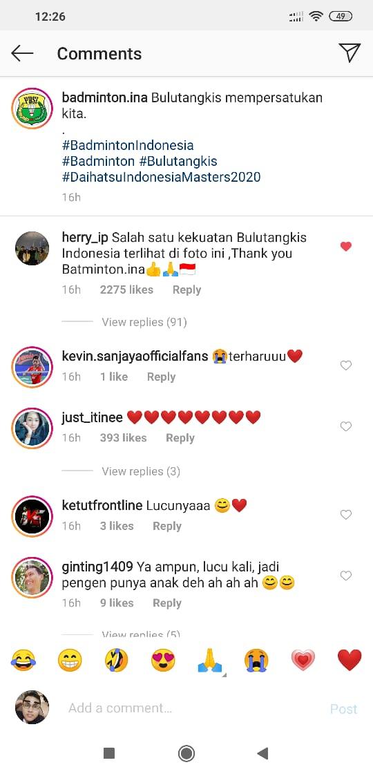 Tunjukkan Keberagaman Indonesia, Anak Ahsan/Hendra Tuai Sanjungan Herry IP Copyright: instagram.com/badminton.ina