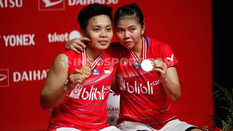 Pasangan ganda putri Indonesia, Greysia Polii/Apriyani Rahayu menyebarkan demam TikTok kepada atlet bulutangkis Malaysia usai menuntaskan perjuangannya. - INDOSPORT