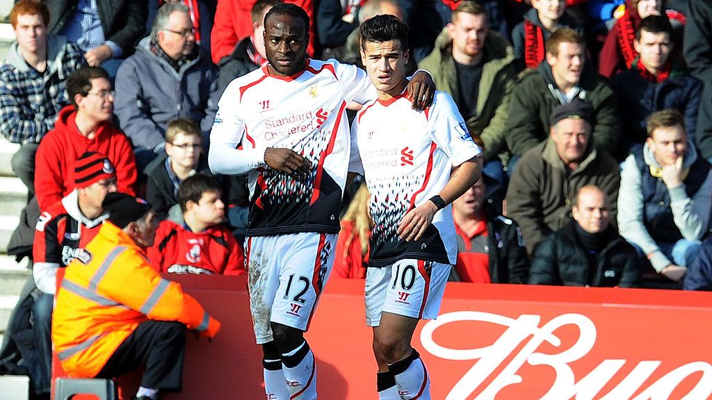 Victor Moses dan Philippe Coutinho ketika masih membela Liverpool Copyright: John Powell/Liverpool FC via Getty Images