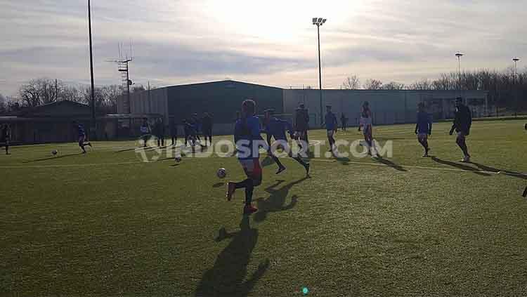 Penggawa Garuda Select melakukan latihan terakhir jelang menghadapi Inter Milan