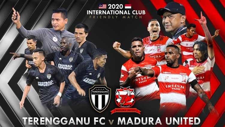 Ilustrasi pertandingan uji coba internasional Terengganu FC vs Madura United. Copyright: PBSNTRG/Facebook