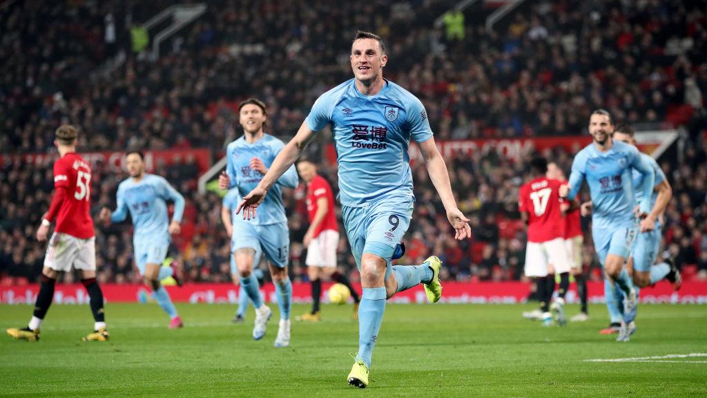 Pemain Burnley, Chris Wood merayakan golnya ke gawang Manchester United di Liga Inggris Copyright: Nick Potts/EMPICS/PA Images via Getty Images