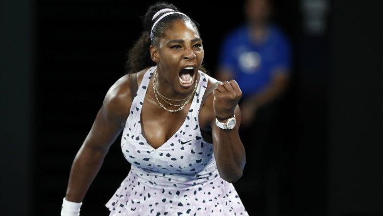 Serena Williams di hari ketiga Australia Terbuka 2020.