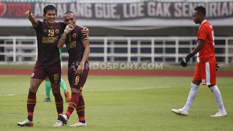 PSM Makassar mendapat dukungan langsung dari suporternya saat leg kedua Kualifikasi Piala AFC 2020 kontra Lalenok United di Stadion Pakansari.