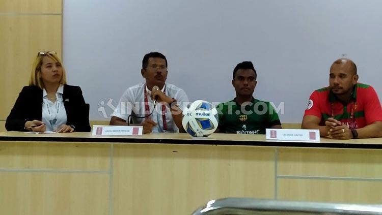 Pelatih Lalenok Jantje Efraim selepas laga melawan PSM Makassar.