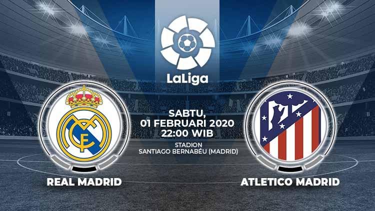 5 fakta tak terduga tersaji jelang duel panas sarat gengsi antara Real Madrid vs Atletico Madrid di pekan ke-22 LaLiga Spanyol 2019-2020