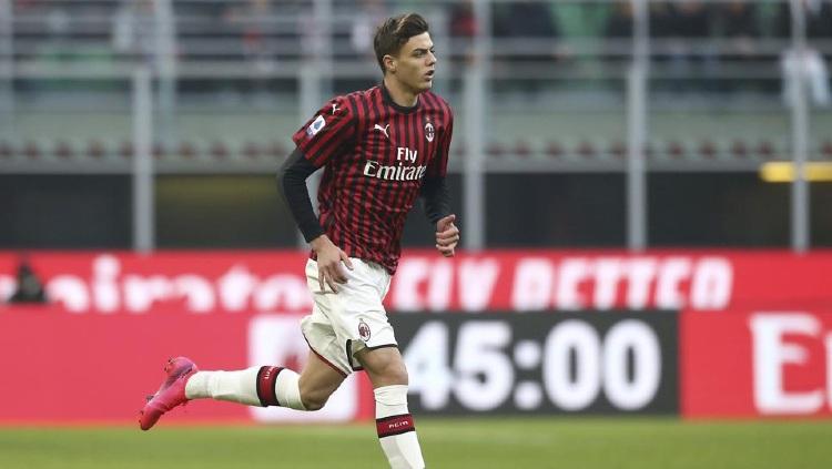 Daniel Maldini akhirnya menjalani laga debut dalam pertandingan Serie A Italia giornata ke-22 antara AC Milan vs Verona, Minggu (02/02/20). - INDOSPORT