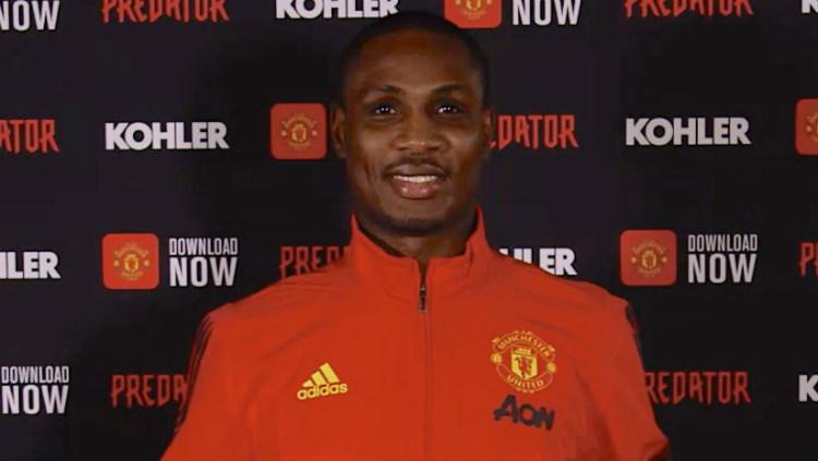 Odion Ighalo resmi diperkenalkan oleh Manchester United,. Copyright: Instagram.com/@manchesterunited