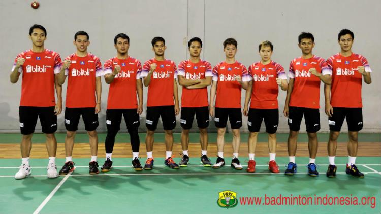 Jersey Anthony Ginting dkk di Badminton Asia Team Championships 2020. - INDOSPORT