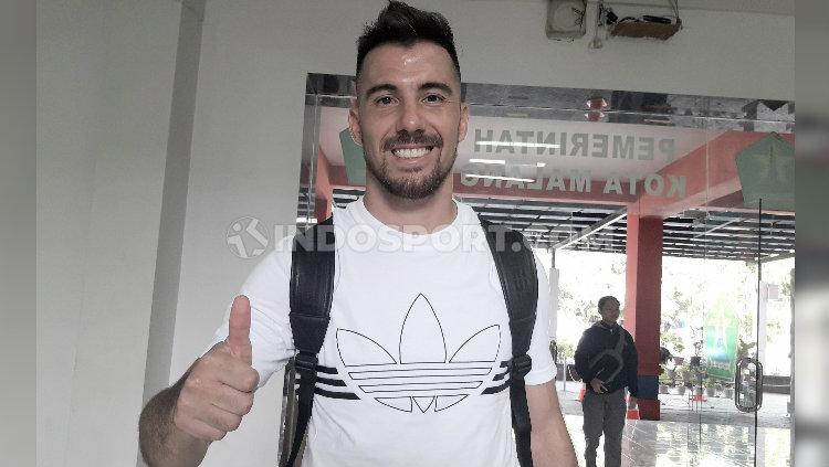 Pemain Arema FC untuk Liga 1 2020, Jonathan Bauman. Copyright: Ian Setiawan/INDOSPORT