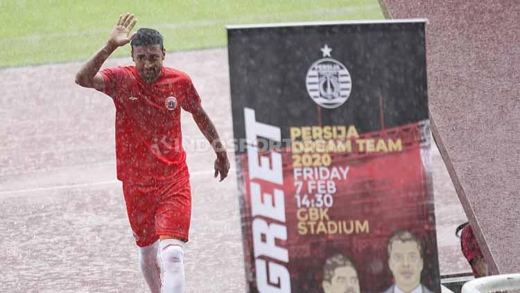 Rohit Chand dalam acara pengenalan tim Persija Jakarta jelang Liga 1 2020 di hadapan para sponsor.